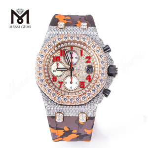 Mænd Luksus Håndsæt Iced Out Diamond Moissanite Watch Custom Design