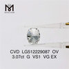 3.07ct G vs cvd lad diamant 3ct oval laboratoriediamant IGI