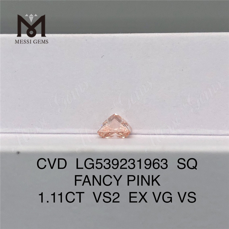 1.11CT LG539231963 SQ FANCY PINK VS2 EX VG VS laboratoriediamant CVD