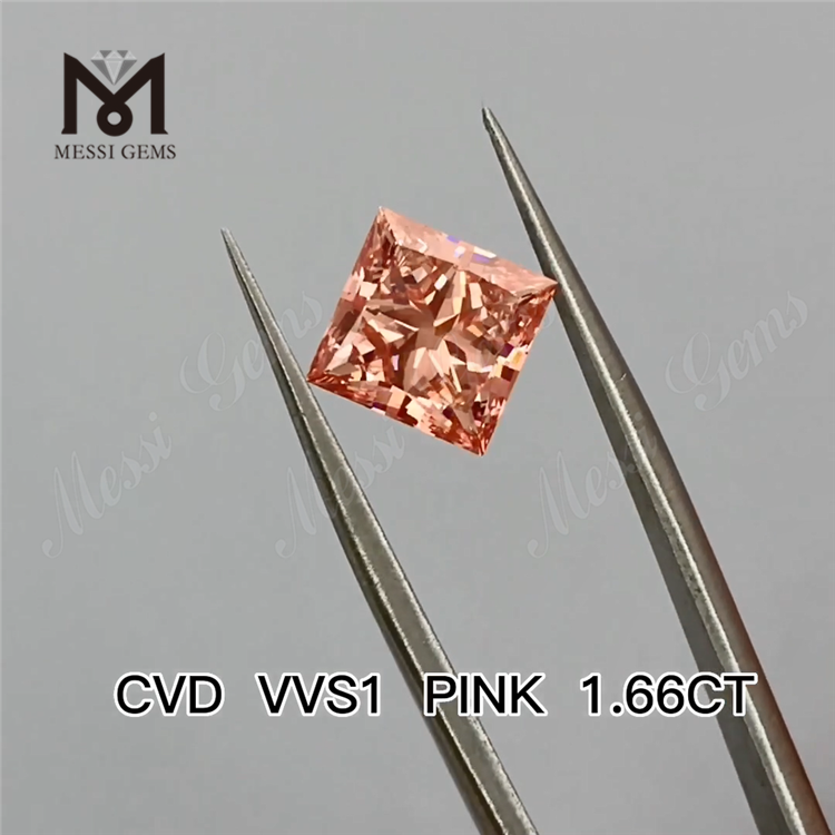 1,66 ct syntetisk pink SQ lab diamant cvd lab dyrkede diamanter engrospris