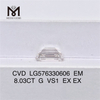 8.03CT G VS1 EX EX EM lab skabt simuleret diamant CVD LG576330606