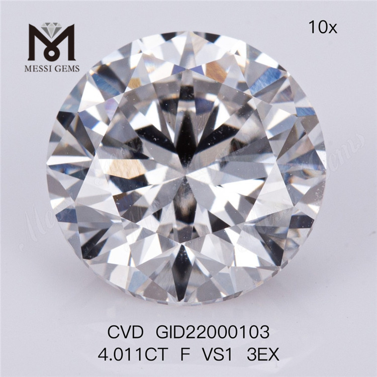 4.011ct CVD F VS1 3EX syntetisk diamant pris pr. karat