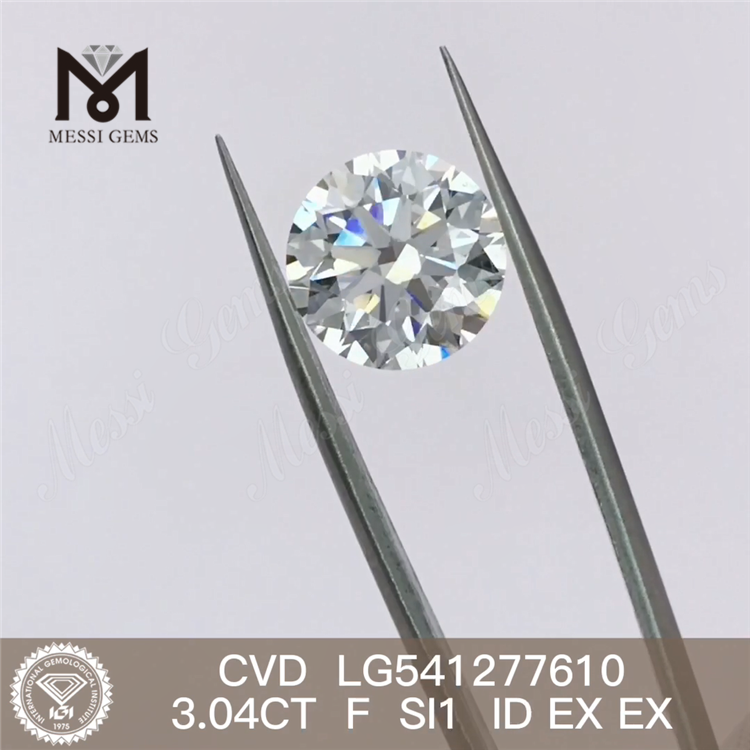 3.04CT F cvd menneskeskabt diamant si1 løs lab diamantfabrikspris