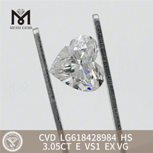 3.05CT E VS1 HS billigste laboratoriedyrkede diamant CVD丨Messigems LG618428984