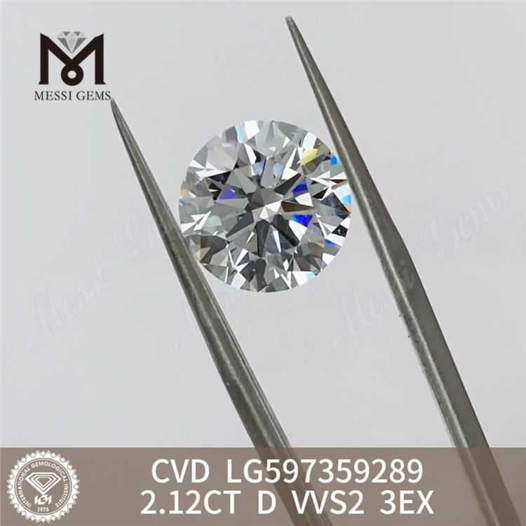 2.12CT D VVS2 3EX 2ct Cvd Lab Grown Diamond Pris LG597359289