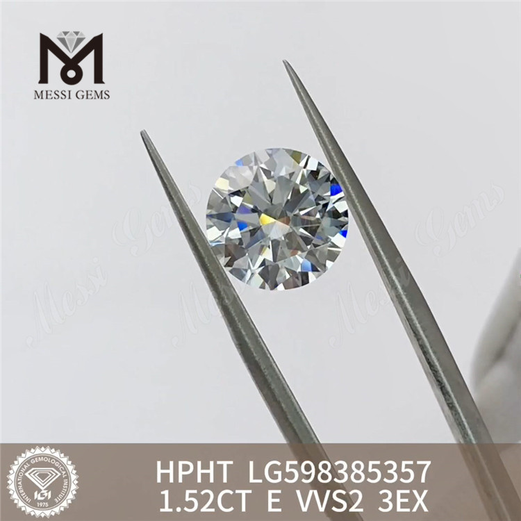 1.52CT E VVS2 3EX runde hpht diamanter til salg LG598385357 Bæredygtige valg丨Messigems