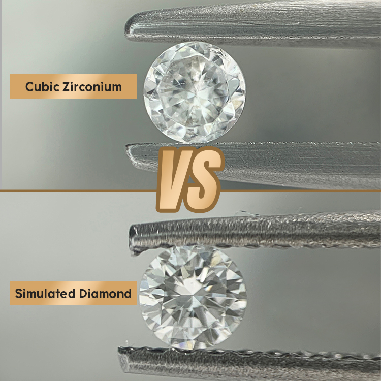 Simuleret diamant vs CZ