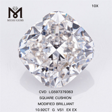 10,92CT G VS1 EX EX KVADRATISK CUSHION Laboratory Diamonds CVD LG597379363 丨Messigems