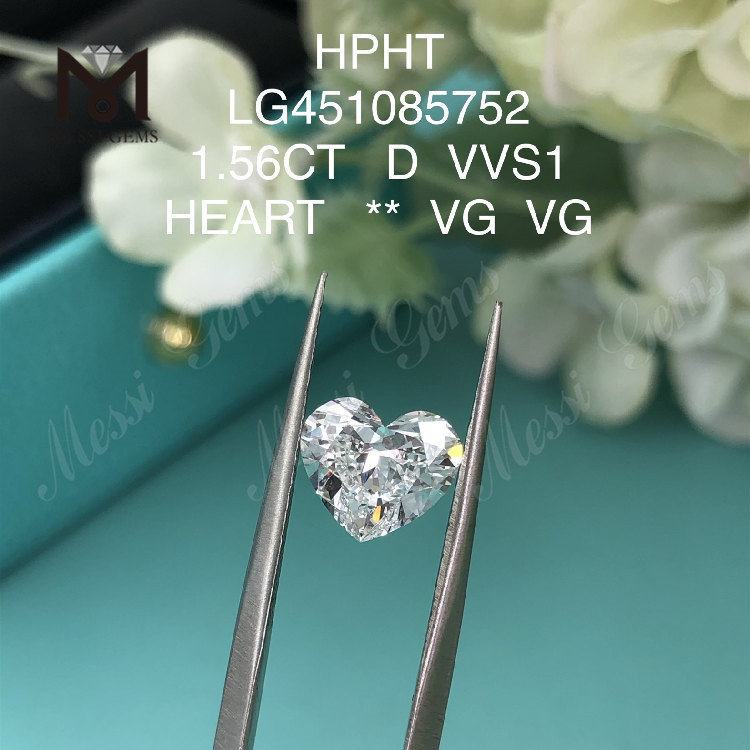 1.56carat D VS2 HPHT HEART BRILLIANT hpht diamant pris