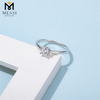 Fancy Design 925 Sterling sølv Ring hul kvinde Ring 1ct Moissanite Ring