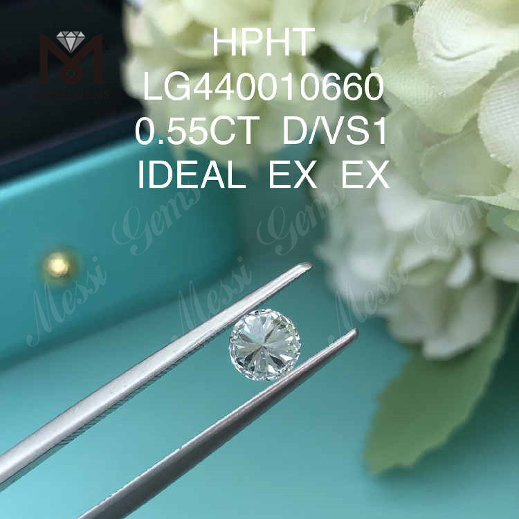 0.55CT D/VS2 runde kultiverede diamanter IDEAL