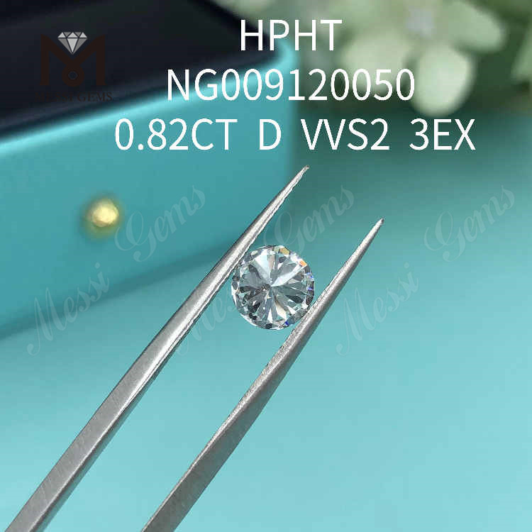0.82CT rund D VVS2 3EX løs lab lavet diamant 
