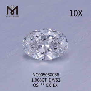1.008 karat Lab Diamonds D VS2 HPHT OVAL Lab Grown Diamonds