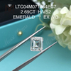 2,69 karat H VS2 lab skabt smaragdslebet diamant