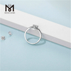 Messi Gems 1 karat moissanite diamant 925 sterlingsølv forlovelsesringe