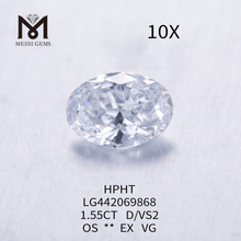 1,55 karat OVAL BRILLIANT D syntetisk diamant pris pr. karat