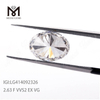 2.63ct VVS2 F EX laboratoriedyrket diamant OVAL cvd diamanter til salg