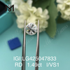 1,49 karat I/VS1 3VG rund 1,5 karat laboratorieskabt diamant