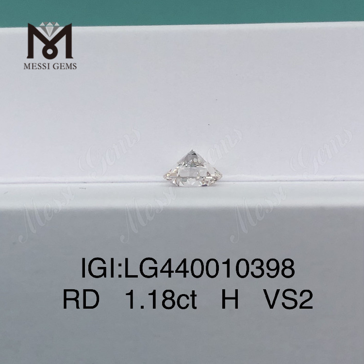 1,18 karat H VS2 3EX laboratoriedyrket diamant rund 