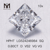 0.80ct Lab Grown Diamond SQ D VS2 HPHT diamant engros helpris