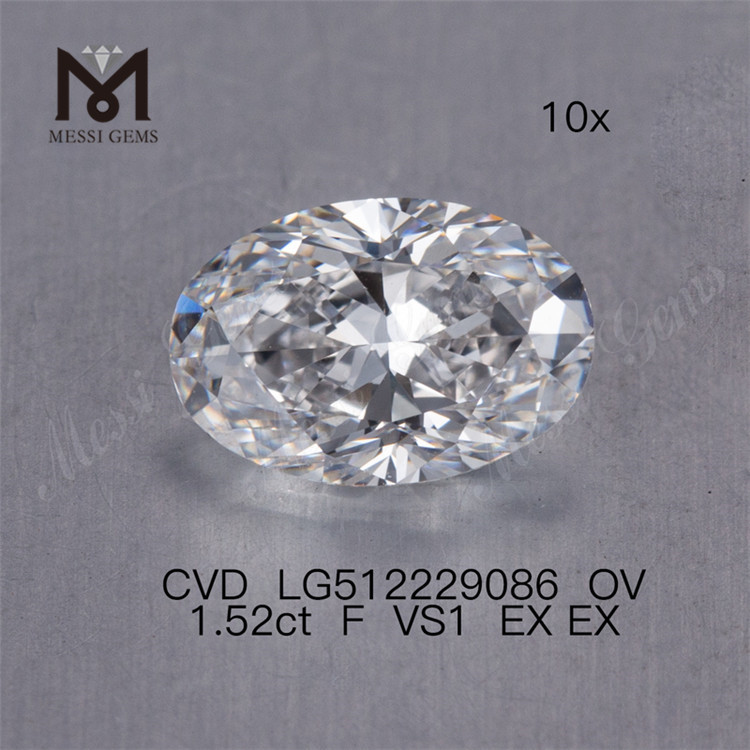 1,52ct F vs cvd diamant cvd løs lab diamant billig pris