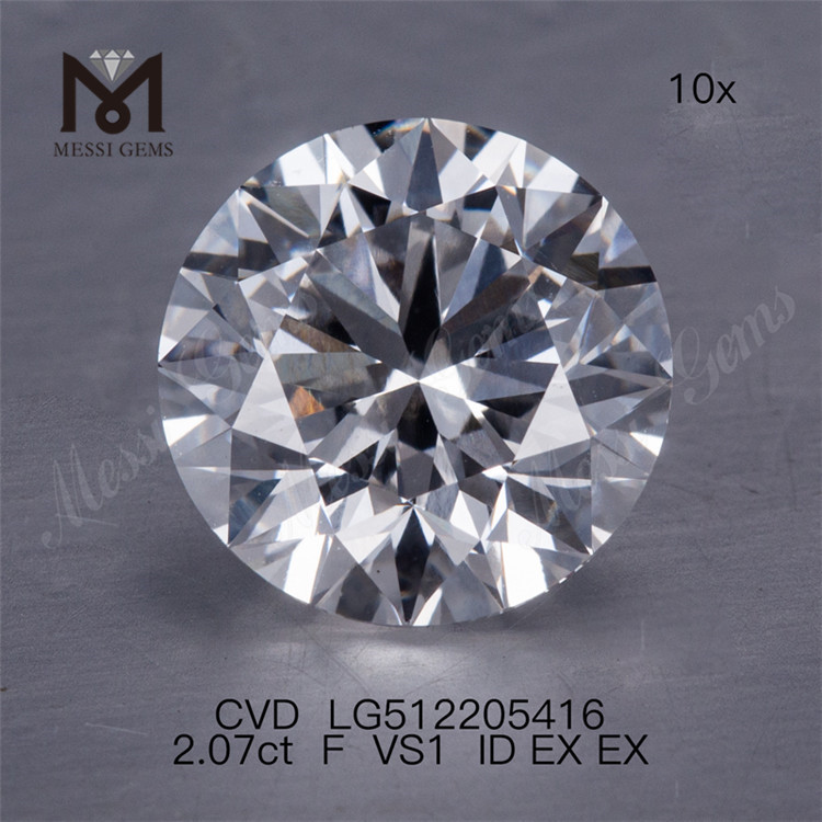 2.07CT F VS cvd diamanter RD-form laboratoriediamanter til salg
