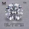 1.20ct VS billig løs cvd laboratoriediamant G 3EX 1 karat kunstig diamant billig pris