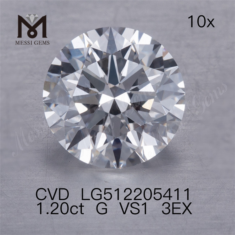 1.20ct VS billig løs cvd laboratoriediamant G 3EX 1 karat kunstig diamant billig pris
