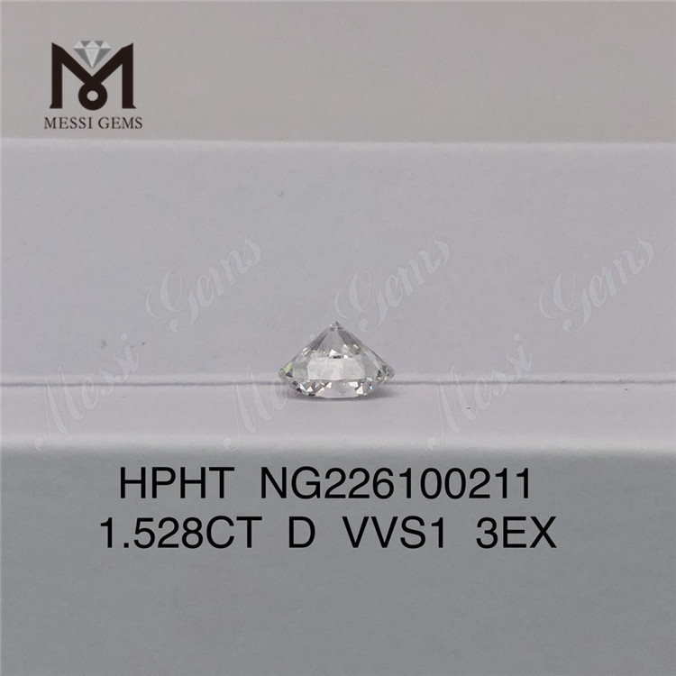 1.528 karat D VVS1 3EX rundslebne laboratoriedyrkede diamanter producentpris på udsalg