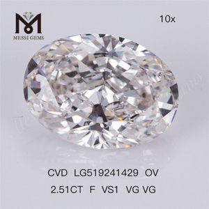 2.51CT F VS1 VG VG laboratoriedyrket diamant CVD OVAL laboratoriediamant 