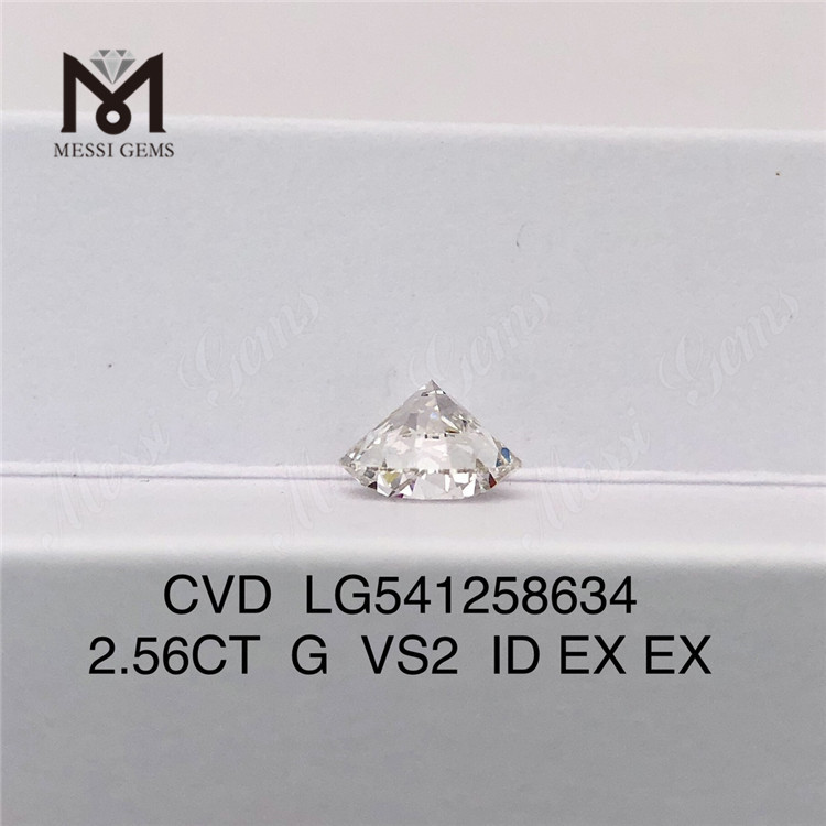 2,56 ct G menneskeskabte runde laboratoriedyrkede diamanter engrospris på udsalg