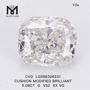 5.08CT G VS2 EX VG CUSHION kunstig diamant pris CVD LG566326231