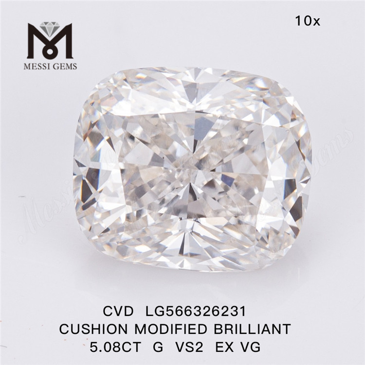 5.08CT G VS2 EX VG CUSHION kunstig diamant pris CVD LG566326231
