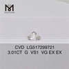 3.10ct CVD H farve vs1 ID EX EX syntetisk diamant engrospris