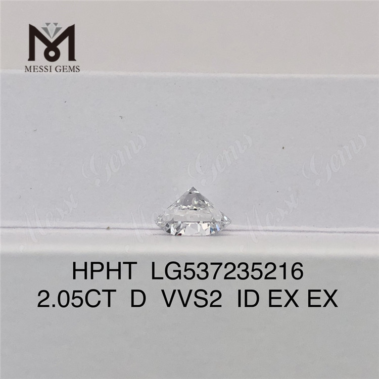 2.05CT D VVS bedste hpht løs laboratoriediamant 2 karat menneskeskabt diamant på udsalg