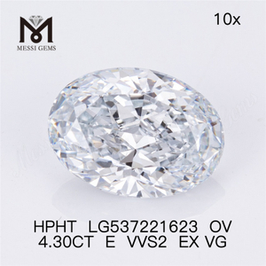 4.30ct vvs hvid køb lab diamanter E farve oval hpht løs lab diamant