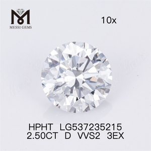 2.5CT D VVS HPHT diamanter rund form løs HPHT diamant engrospris