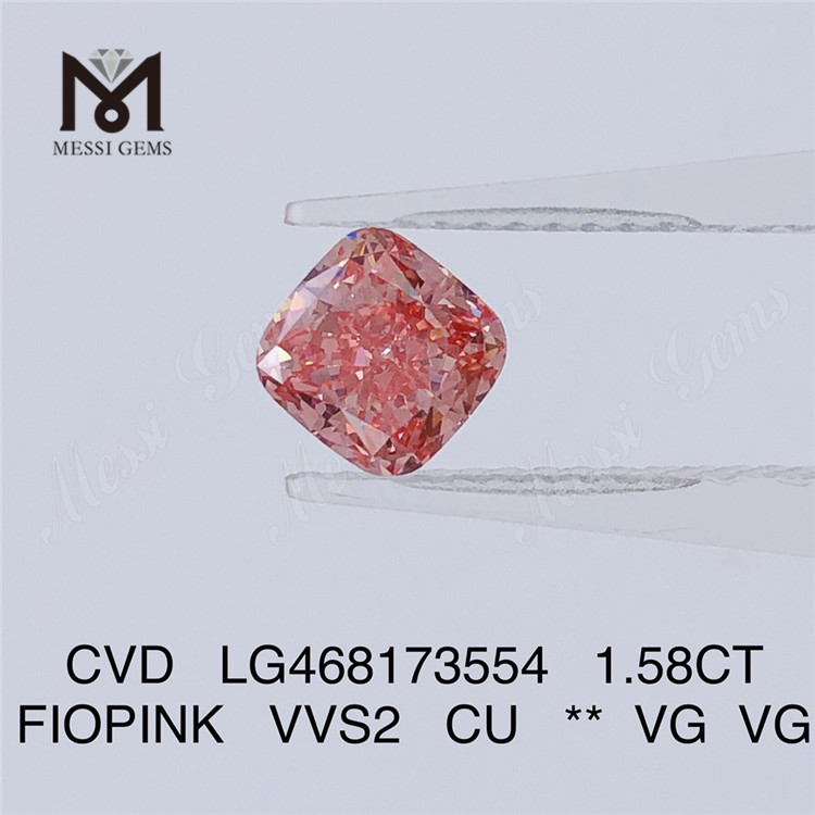 1.58CT FIOPINK VVS2 CU VG VG CVD laboratoriedyrket diamantleverandør LG468173554