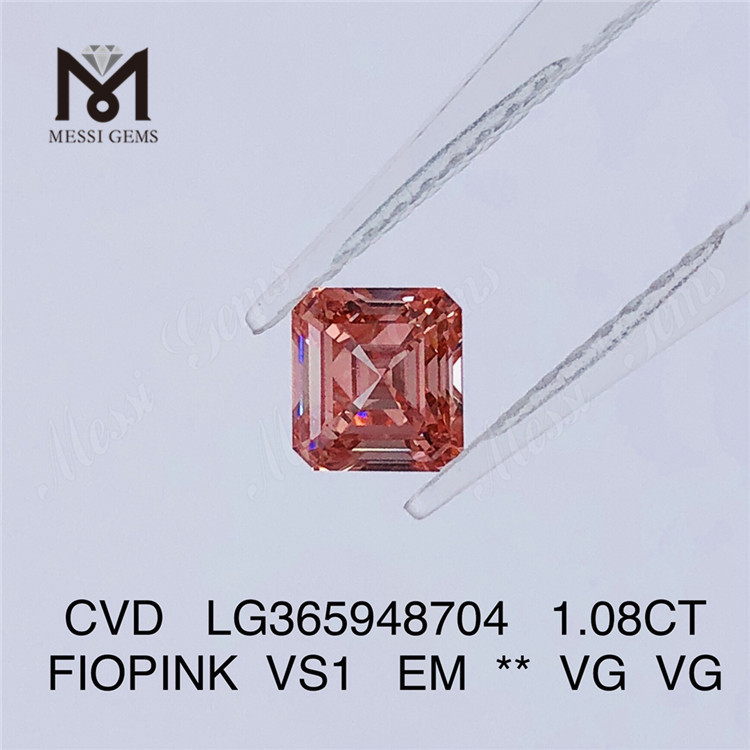 1.08CT FIOPINK VS1 EM laboratoriediamant engros CVD LG365948704
