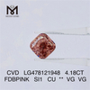 4.18CT FDBPINK SI1 CU cut cvd diamanter engros LG478121948