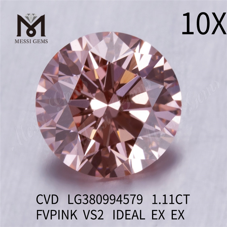 1.11CT FIPINK VS2 CVD diamantlaboratoriedyrkede diamantproducenter IGI LG380994579