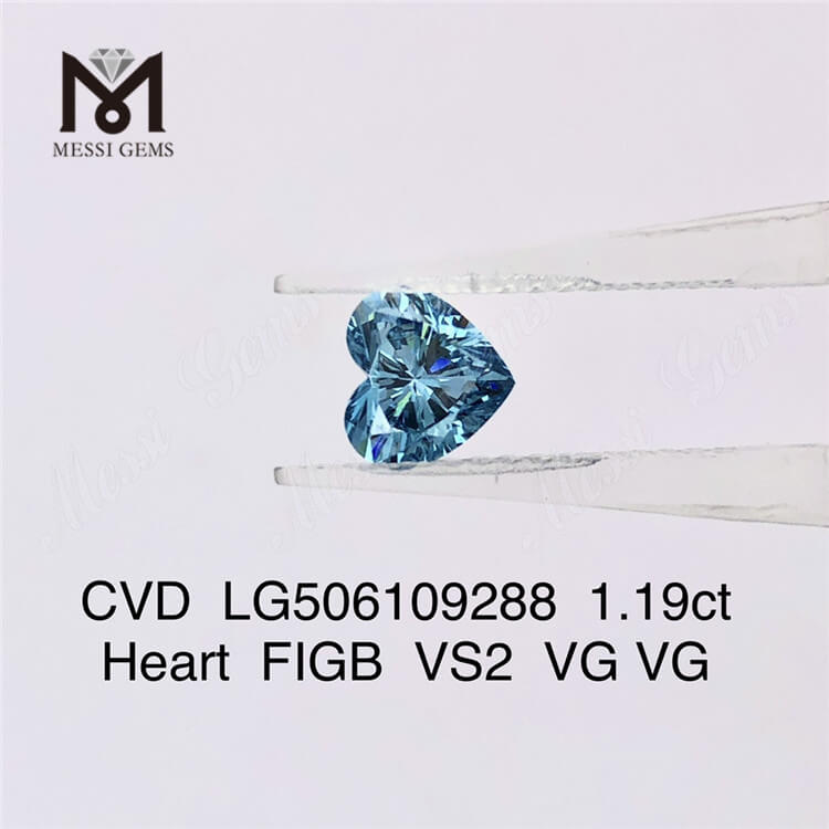 1,19 ct løse laboratoriediamanter Blue Heart Cut diamant VS2