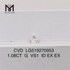 1.08ct G VS runde løs lab diamant engros CVD hvid løs lab diamant salg