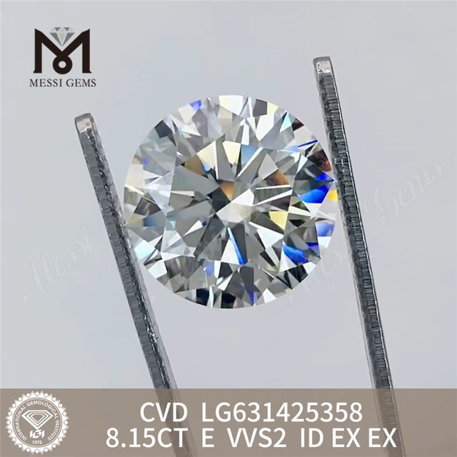 8.15CT E VVS2 ID løst fremstillede diamanter CVD LG631425358丨Messigems
