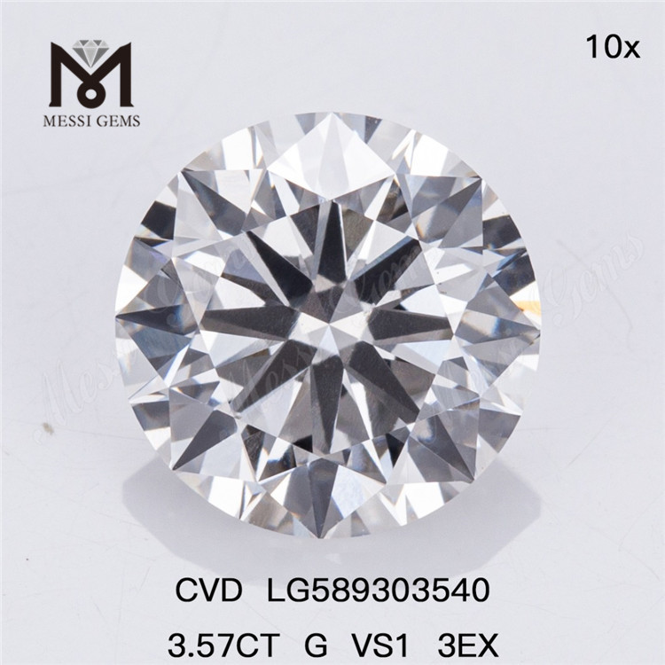 3.57CT G VS1 3EX Løft dine smykkedesigns med CVD Diamond LG589303540丨Messigems