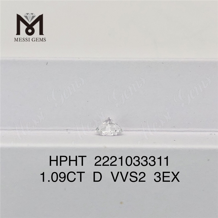 1.09CT D VVS2 3EX HPHT gia lavet i laboratoriediamant 2221033311丨Messigems 