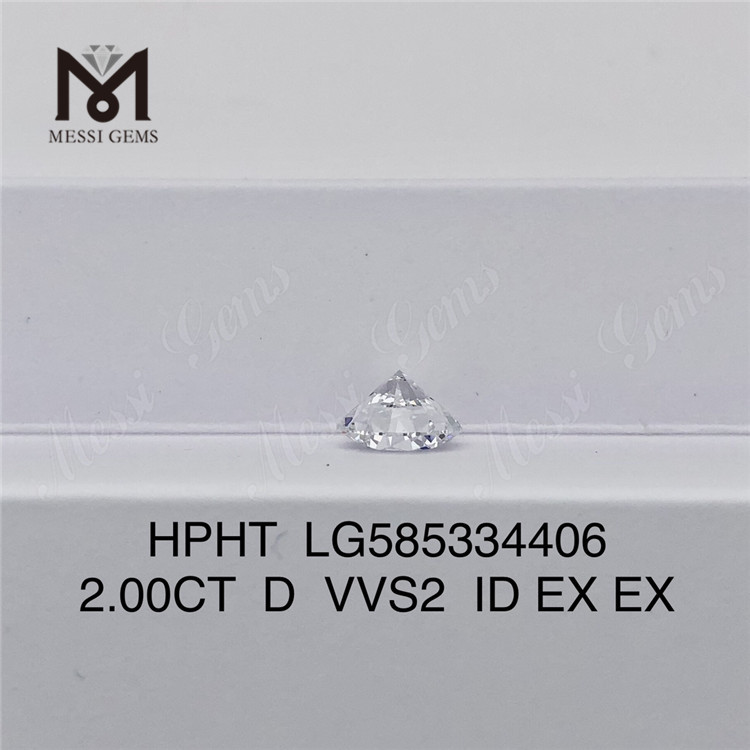 2.00CT D VVS2 ID hpht-behandlede diamanter HPHT LG585334406 brilliance丨Messigems