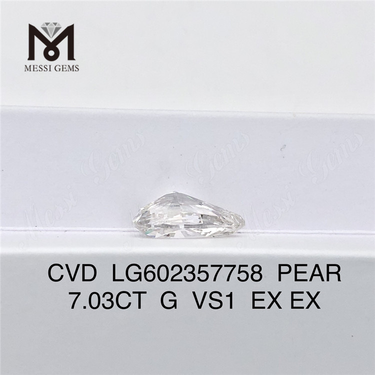 7.03CT G VS1 PEAR IGI Certified Diamonds Sustainable Brilliance丨Messigems LG602357758