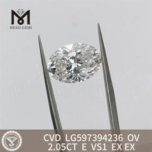 2.05CT E VS1 LG597394236 højkvalitets OV cvd diamant til overkommelige priser