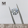 1.47CT D VVS1 cvd diamant 1 karat Lab-Grown Diamonds Crafting Elegance丨Messigems LG607342471